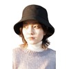 cocyu Women's Bucket Hat Size Adjustable, Washable, Simple, Solid, Black
