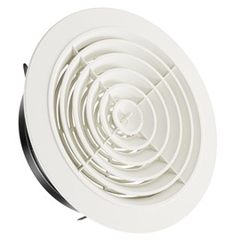 HG POWER 8 Inch Soffit Vent，Round Air Vent Cover with Louver, ABS Adjustable Ceiling Vent Covers for Living Room, Bathroom, Kitchen, Greenhouse, Ventilation System, White - Opening Size 7.28"