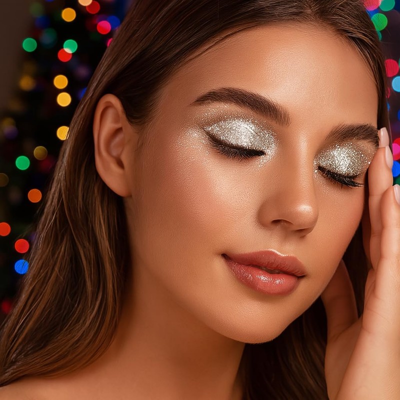 Moonbeam Veil Glitter Eyeshadow – Highlighter Makeup with Shimmer and
