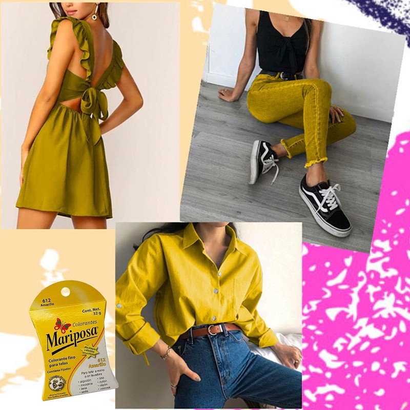 MARIOPOSA Colorante para ropa Cristales 612 Amarillo 32grs