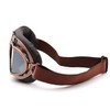 kucehiup Vintage Aviator Goggles Motorcycle Goggles (Copper frame Silver lenses)