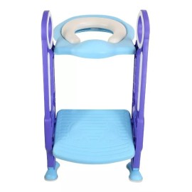 Papu Baby Asiento Entrenador Papubaby Para Inodoro Con Escalera Color Azul y Morado