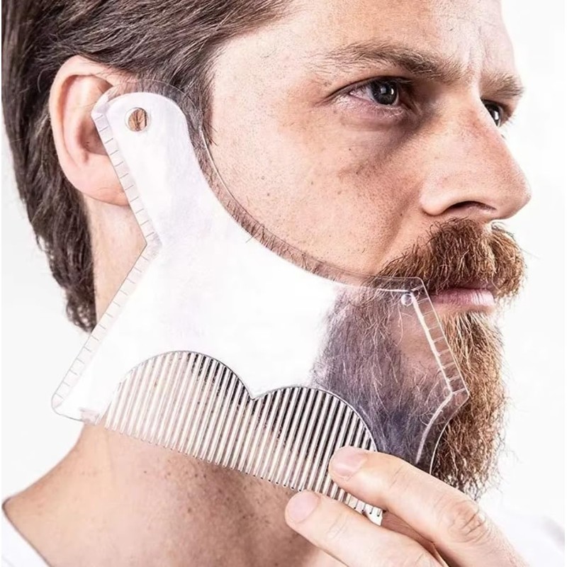 2 Pack | Beard Stencils for Goatee, Sideburns, Neck, Moustache