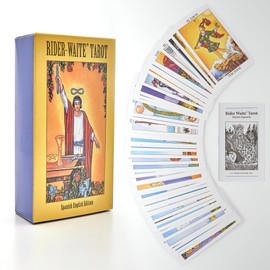 Slzhds Tarot Rider, Baraja de Tarot En Español, Tarot Rider Waite, Tarot Rider Cartas de Tarot, 78 Cartas, 22 Arcanos Mayores, 56 Arcanos Menores Ideal para Principiantes (Español)