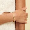 KissYan Gold Cuff Bangle Bracelets for Women, Thin 14K Gold