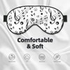 Black Music Notes Sleep Mask Eye Mask with Adjustable Strap