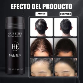 Polvo De Fibra Capilar Negro Cubre Raíz De Cabello Calvicie