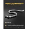 Mens Stainless Steel Franco Chain Bracelet 5MM Link Bracelets, Fold