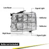 LQI Headlight Assembly Compatible with Chevy Silverado 1500 2007-2013 /Fit