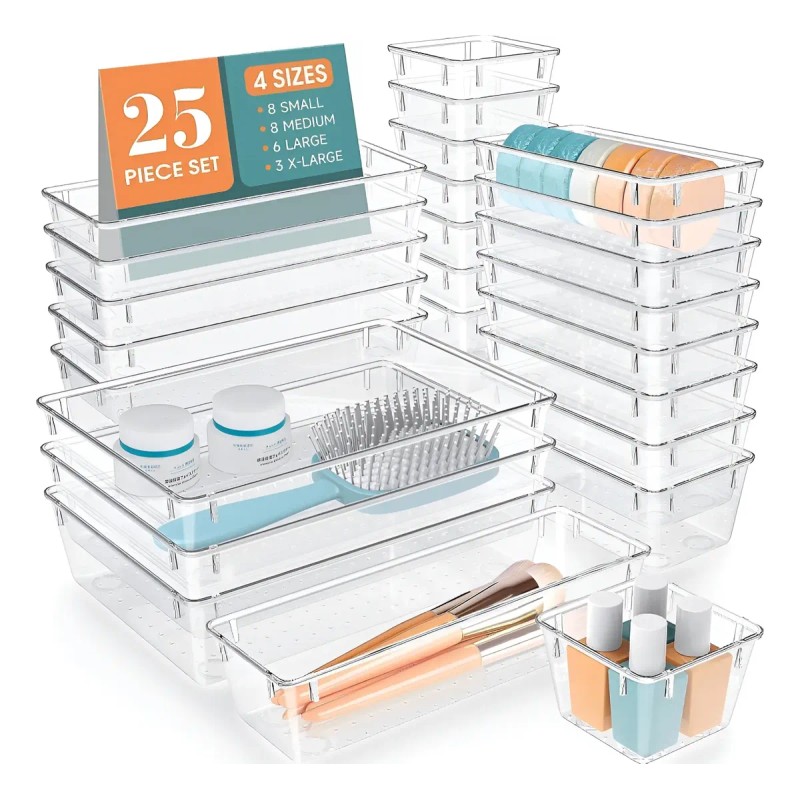 25 Piezas Organizadores De Cajones Para Maquillaje, Joyas