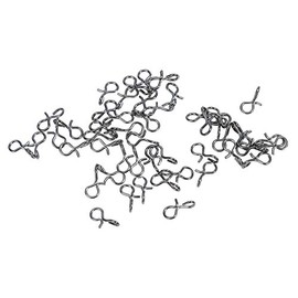 VGEBY 50pcs Fishing Snaps, Black Stainless Steel Fly Hook Lure Snap Quick Change Fishing Snaps(S) Fish Hook Fishing Supplies