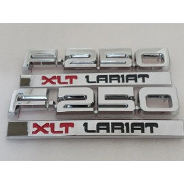 Emblem Depot 2Pc For 1987-91 F250 XLT LARIAT Emblem Side Badge (Chrome)