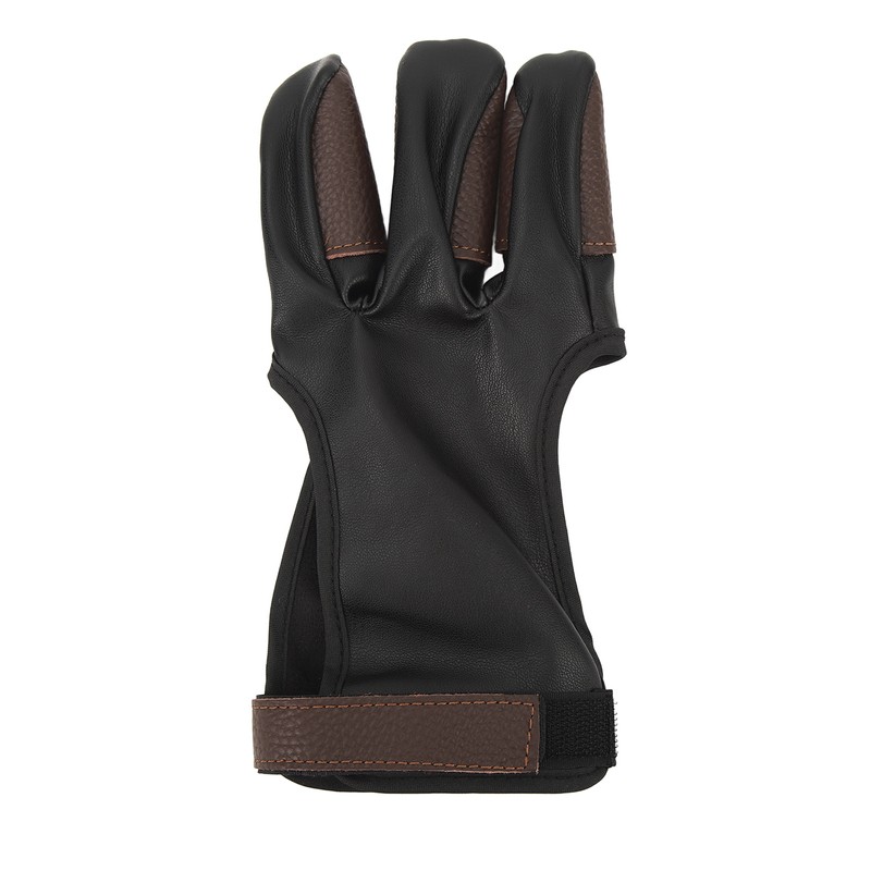 Archery Glove Finger Tab Accessories Three Finger Guard PU Leather