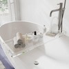 CXNGD Bathtub Tray Table, Clear Acrylic, Anti-Slip Bath Caddy, 32.3