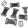 50 Sets Adjustable Bow Tie Clips Plastic Snap Buckles Hook