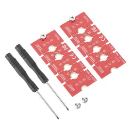 sourcing map M2+ M.2 NGFF/NVME Length Extend Adapter 2230, 2242, 2260, 2280 Multipurpose SSD Extension Bracket Card Plate PCB Board for PC Computer Case (Red)