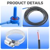 ETERMETA 520272 Replacement Temperature Sensor 20ft Cable, Air/Water/Solar Temperature Sensor,
