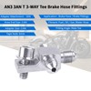 CNRAQR Stainless Steel AN3-3AN Male Brake Hose End Tee Block