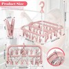 DDhayyp Clothes Drying Hanger with 32 Clips, Foldable Design Multi-Functional