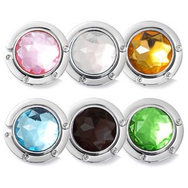 XSHAO® 6 Pieces Table Handbag Holder Hook, Foldable Handbag Hook for Table Bags Holder Table for Restaurants/Cafe/Purse (6 Colours)