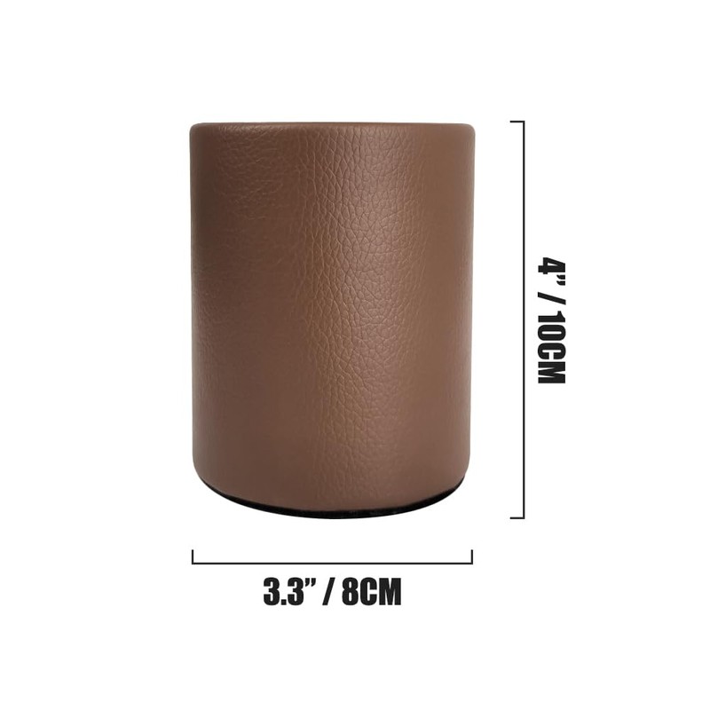 Fosinz Pen Pencil Holder Cup Container PU Leather Desk Organizer