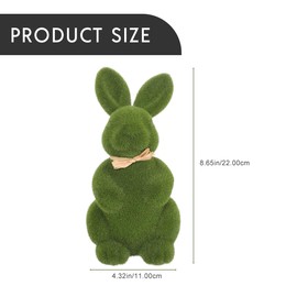 Ciieeo Pack of 5 Easter Bunny Made of Green Moss with Moss Motif for Indoor Table Home Kitchen Shelf Decorations (Green)