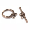 TierraCast 1 Set Copper Heirloom Two Strand Toggle Clasp, TierraCast