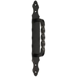 KOTARBAU® Door Handle 290 mm Wrought Iron Door Handle Steel Door Pull Handle Door Fitting Sliding Door (Black)