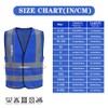 AYKRM blue High visibility viz vest (XS-8XL) (Large, Blue)