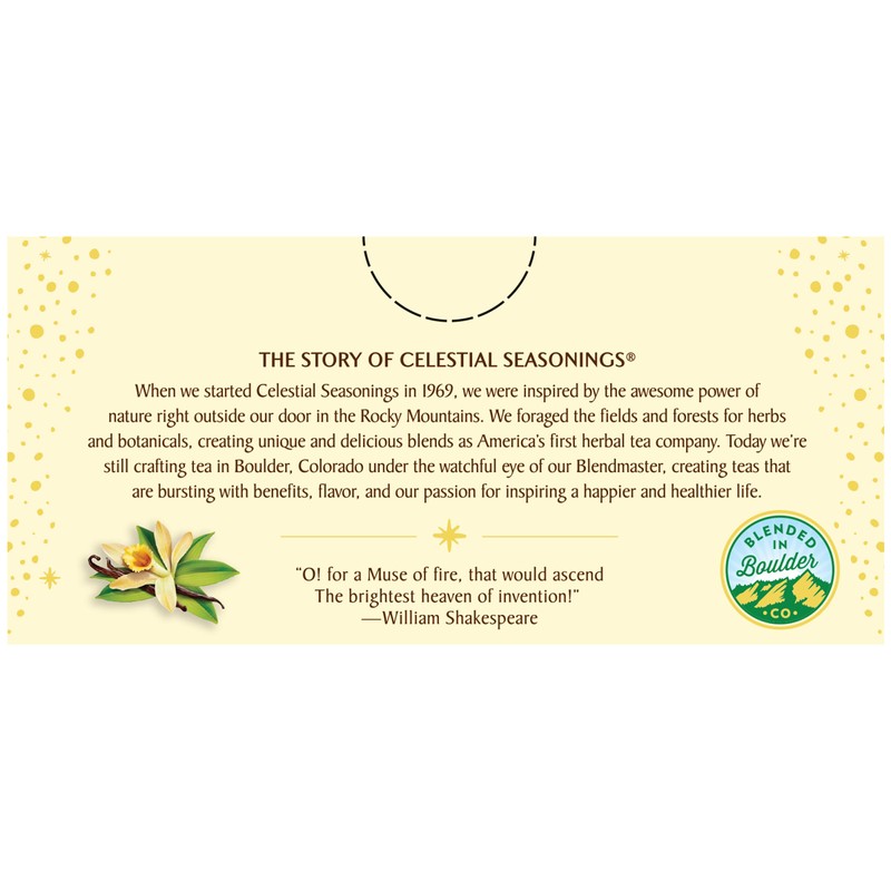Celestial Seasonings Herbal Tea, Fireside Vanilla Spice, Caffeine Free, 20