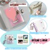 Yurika Sticker Notebook, Girls, Transparent Binder, M5 Mini Sticker Pad