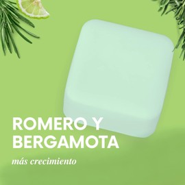 MU&ME Set Shampoo Sólido y Acondicionador Sólido Romero y Bergamota – Crecimiento y Control del Cabello – Sin Sulfatos ni Parabenos – Hidratante y Biodegradable – Hecho en México (2 Barras)