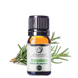 uh*Roh*Muh Premium Rosemary Essential Oil ct Camphor - Pure and Cruelty Free Essential Oil | Home Essential Diffuser Oil for Aromatherapy, Perfect for Hair Care, Skin Care - Sourced from India 5ml