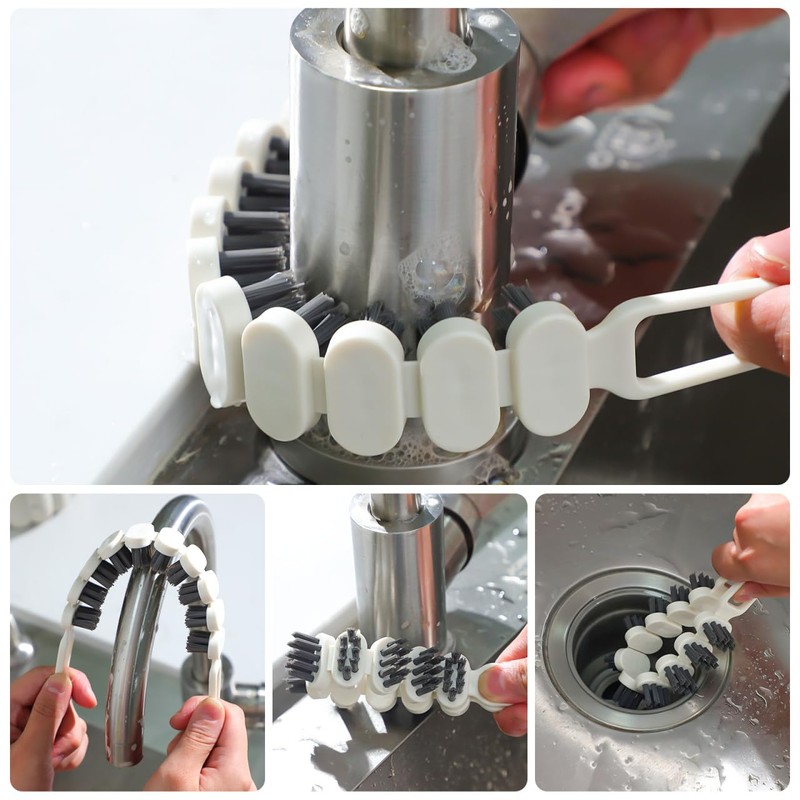 4PCS Flexible Scrub Brush for Cleaning Bathroom and Kitchen Bendable