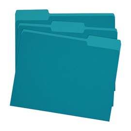 File Folders Letter Size,18 Pack Sapphire Blue Folders 8.5 x 11 1/3-Cut Tabs,Colored File Folders Office Home School for Documents Files Paper