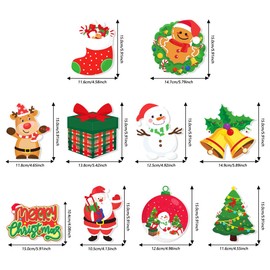 20 Pcs Christmas Hanging Swirl Decorations,Merry Christmas Ceiling Hanging Swirl Santa Claus Elk Snowman Spiral Garland Xmas Tree Ornament Decor for Christmas Eve Winter Holiday Party Supplies