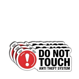 (3Pcs) Do Not Touch Anti Theft System Stickers Funny Sarcastic Quote Humor Motivational Inspirational Gifts Waterproof Vinyl Decals for Kindle Water Bottle Bumper Car Hard Hat Phone Laptop 3x1.3