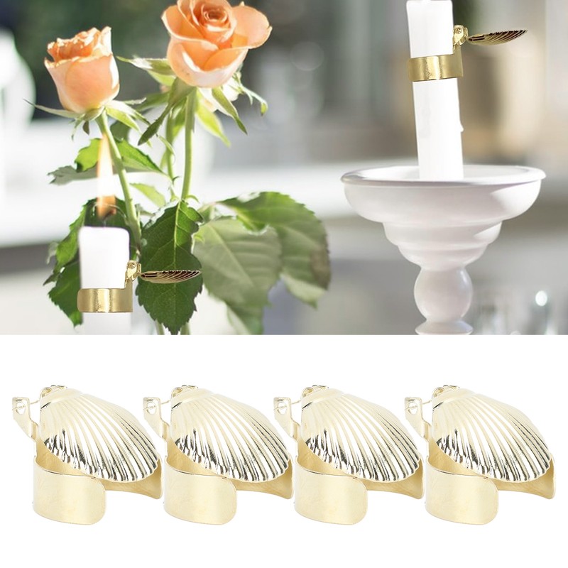 4Pcs Candle Snuffer Candle Extinguisher Metal Shell Pattern Automatic Candle