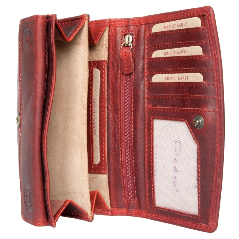 FLW Classic spacious full leather wallet Pedro made from robust