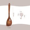 EOWVISN 1 Piece Wooden Spoon And 1 Piece White Hook,