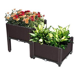 Raised Garden Bed Kit - Elevated Planter Garden Box for Vegetable/Flower/Herb Outdoor 43 x 40 x 40) cm(L x W x H)