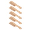 5pcs Bamboo Hair Comb Anti Statics Round Teeth Fragrance Wide