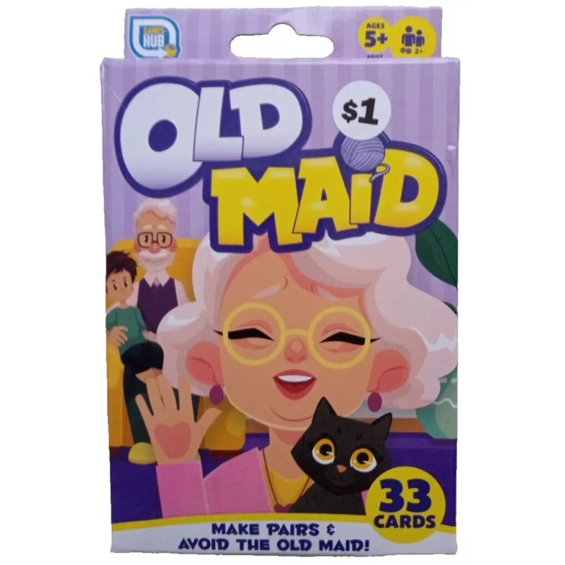 Games Hub Old Maid, Go Fish & Crazy Eights, New