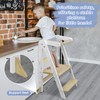 Foldable Toddler Kitchen Tower with Safety Rail, 3-Level Height Adjustable