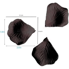 1000 PCS Artificial Fake Rose Petals for Wedding, Flower petals, Romantic Night for Her/Him Set, Engagement, Flower Decorations, Event, Party, in Bulk（Black Rose Petals）