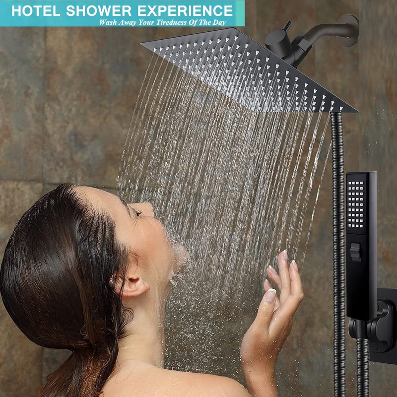 Shower Head, Rain Shower Head with Handheld ,High Pressure 8''