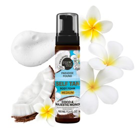 Organic Shop Paradise Found MEDIUM Self Tan Body Foam with Coco & Majestic Monoi, 160ml