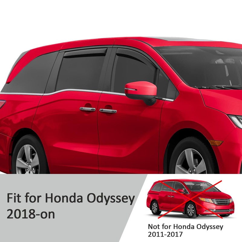 Voron Glass in-Channel Extra Durable Rain Guards for Honda Odyssey