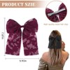 Womens Bow Hair Clips with Lace,4Pcs Lace Bows for Hair