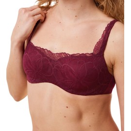 Triumph Women's Body Makeup Illusion Lace Balconette Bra, Woodrose